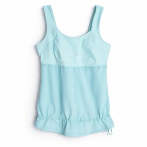 Lululemon Run Chase Me Tank Size 8 Aqua Blue Teal Drawstring Hem